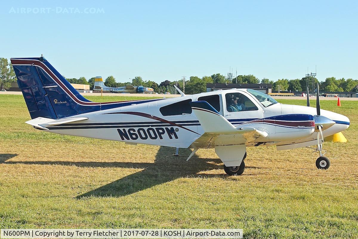 N600PM, 1977 Beech 95-B55 (T42A) Baron C/N TC-2082, At 2017 EAA AirVenture at Oshkosh