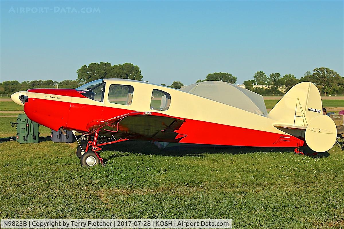 N9823B, 1958 Bellanca 14-19-2 Cruisair Senior C/N 4075, At 2017 EAA AirVenture at Oshkosh