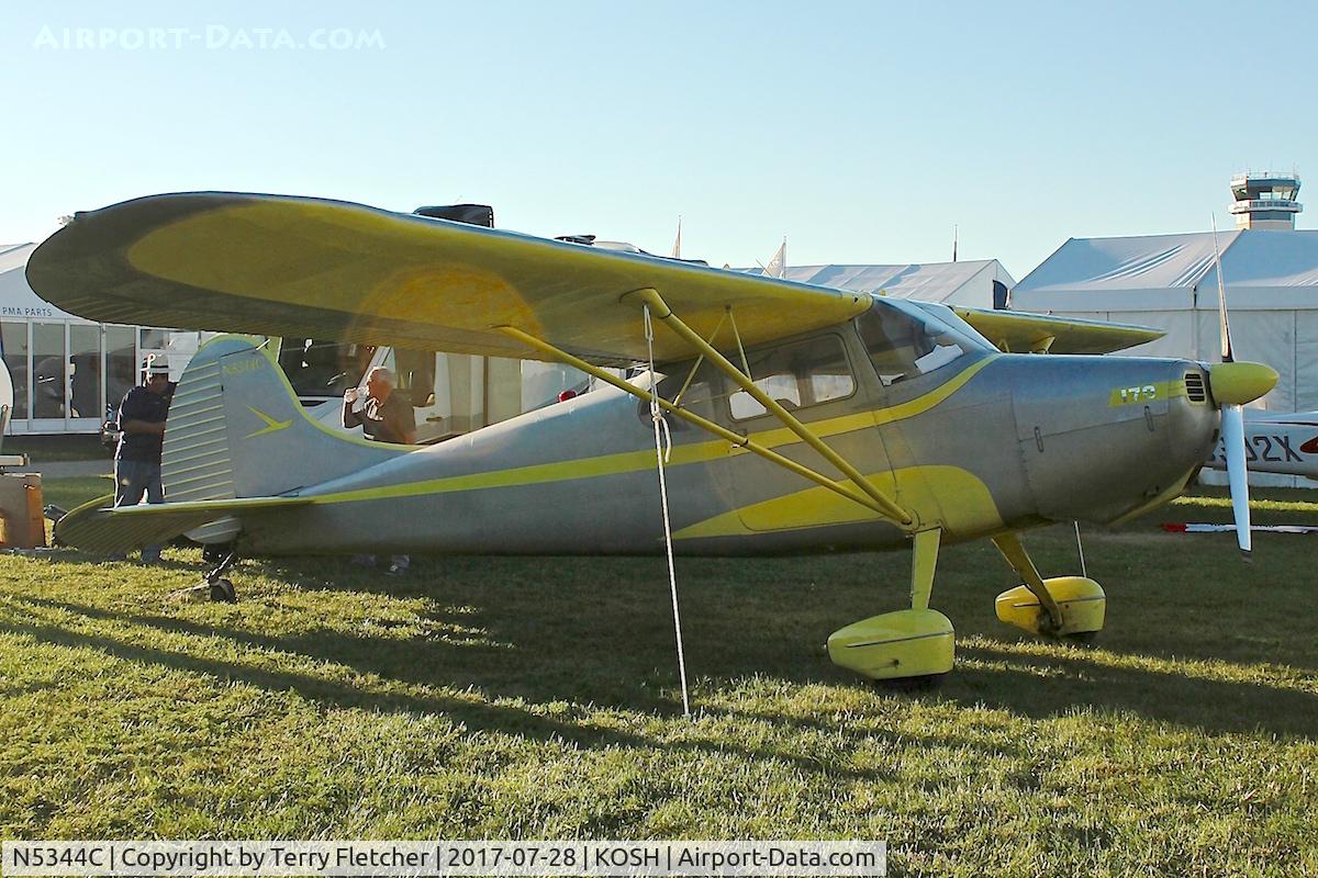 N5344C, 1948 Cessna 170 C/N 18529, At 2017 EAA AirVenture at Oshkosh