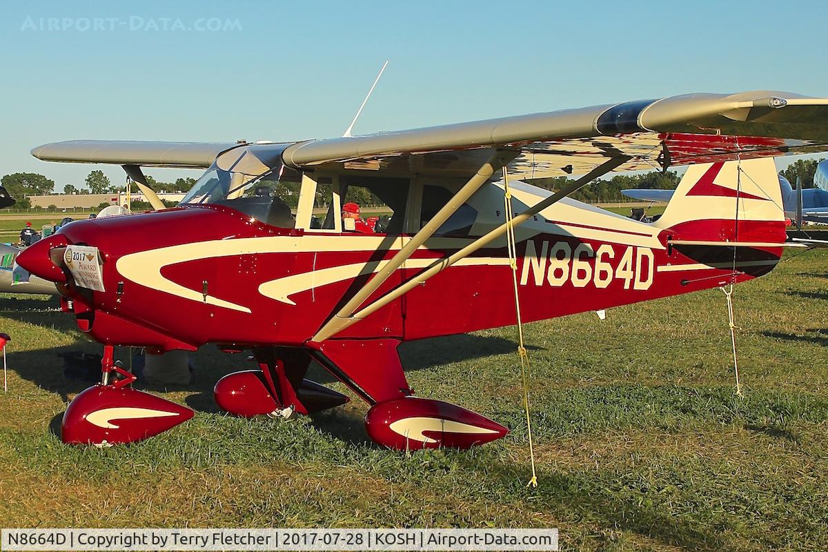N8664D, 1958 Piper PA-22-160 Tri Pacer C/N 22-5872, At 2017 EAA AirVenture at Oshkosh