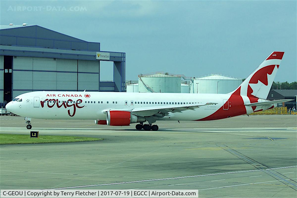 C-GEOU, 1999 Boeing 767-375 C/N 30108, At Manchester on 19th July 2017