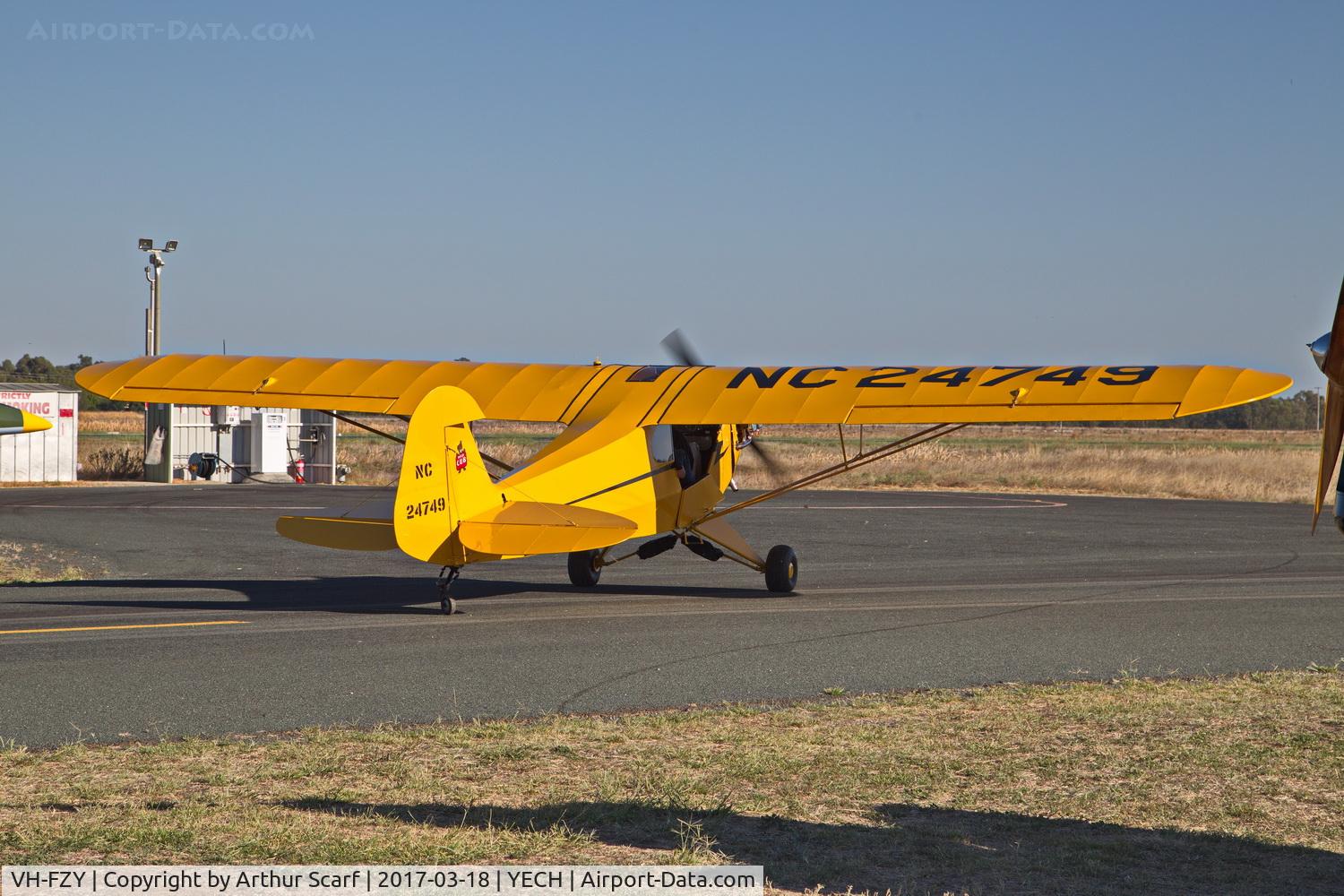 VH-FZY, 1939 Piper J3C-65 Cub Cub C/N 3416, AAAA Fly In 2017