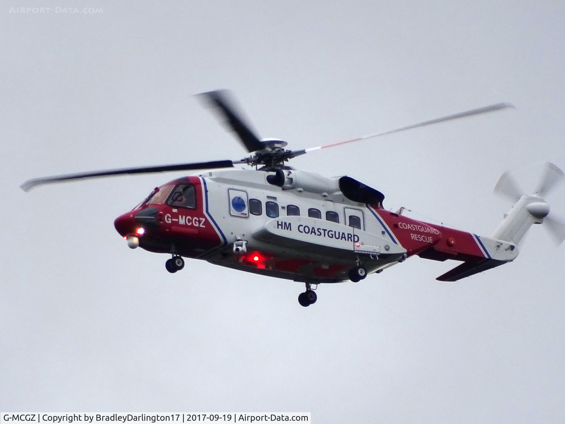 G-MCGZ, 2014 Sikorsky S-92A C/N 920262, HM Coastguard Heading For Derriford Hospital