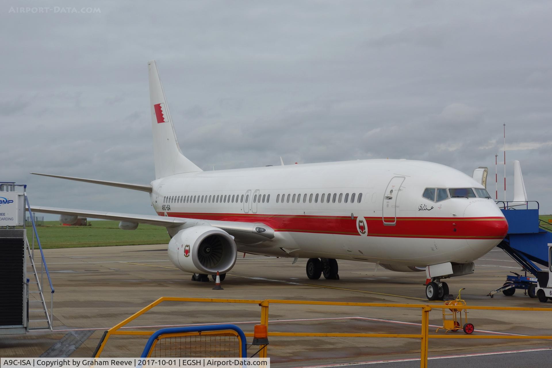 A9C-ISA, 2015 Boeing 737-86J C/N 37750, Parked at Norwich.