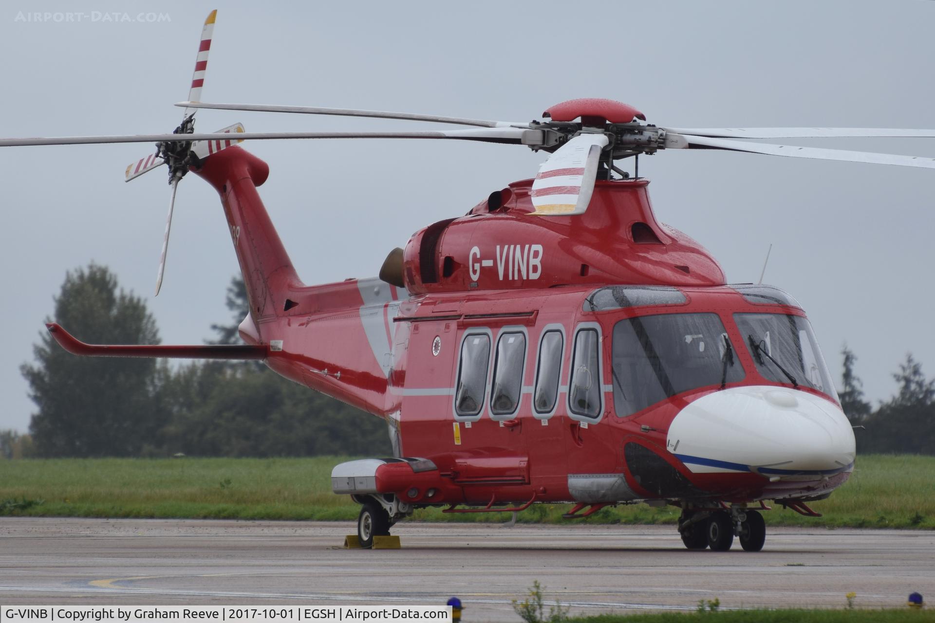 G-VINB, 2012 AgustaWestland AW-139 C/N 31398, Parked at Norwich.