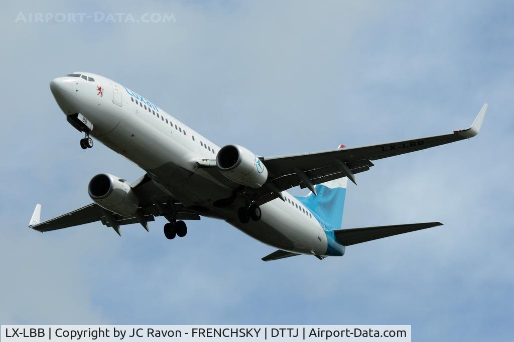 LX-LBB, 2015 Boeing 737-86J C/N 36875, Luxair landing Djerba airport