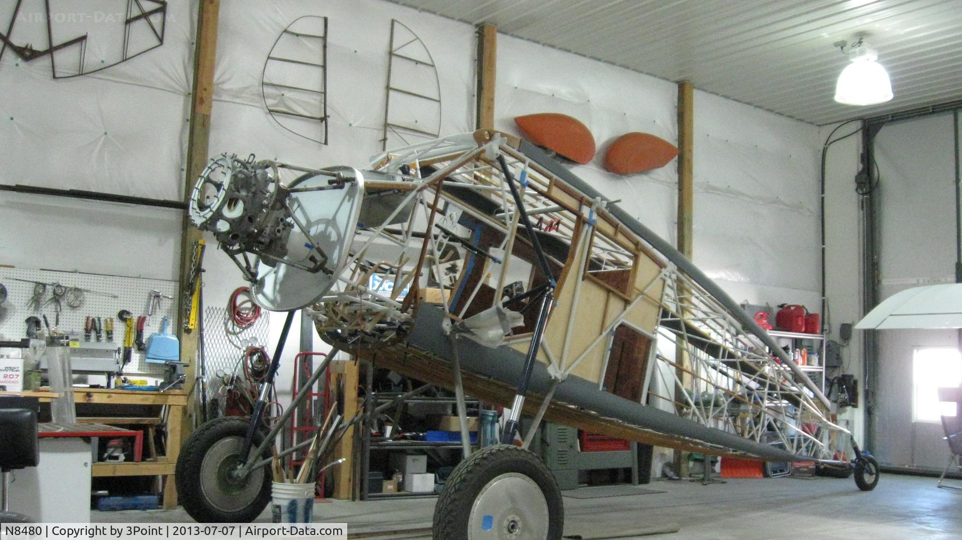 N8480, 1929 Stinson SM-2AB C/N 1074, work in progress.