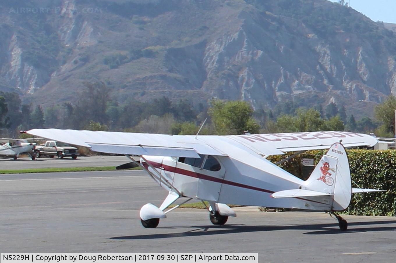 N5229H, 1949 Piper PA-16 Clipper C/N 16-33, 1949 PIPER PA-16 CLIPPER 'Little Devil', Lycoming O-290 135 Hp, taxi