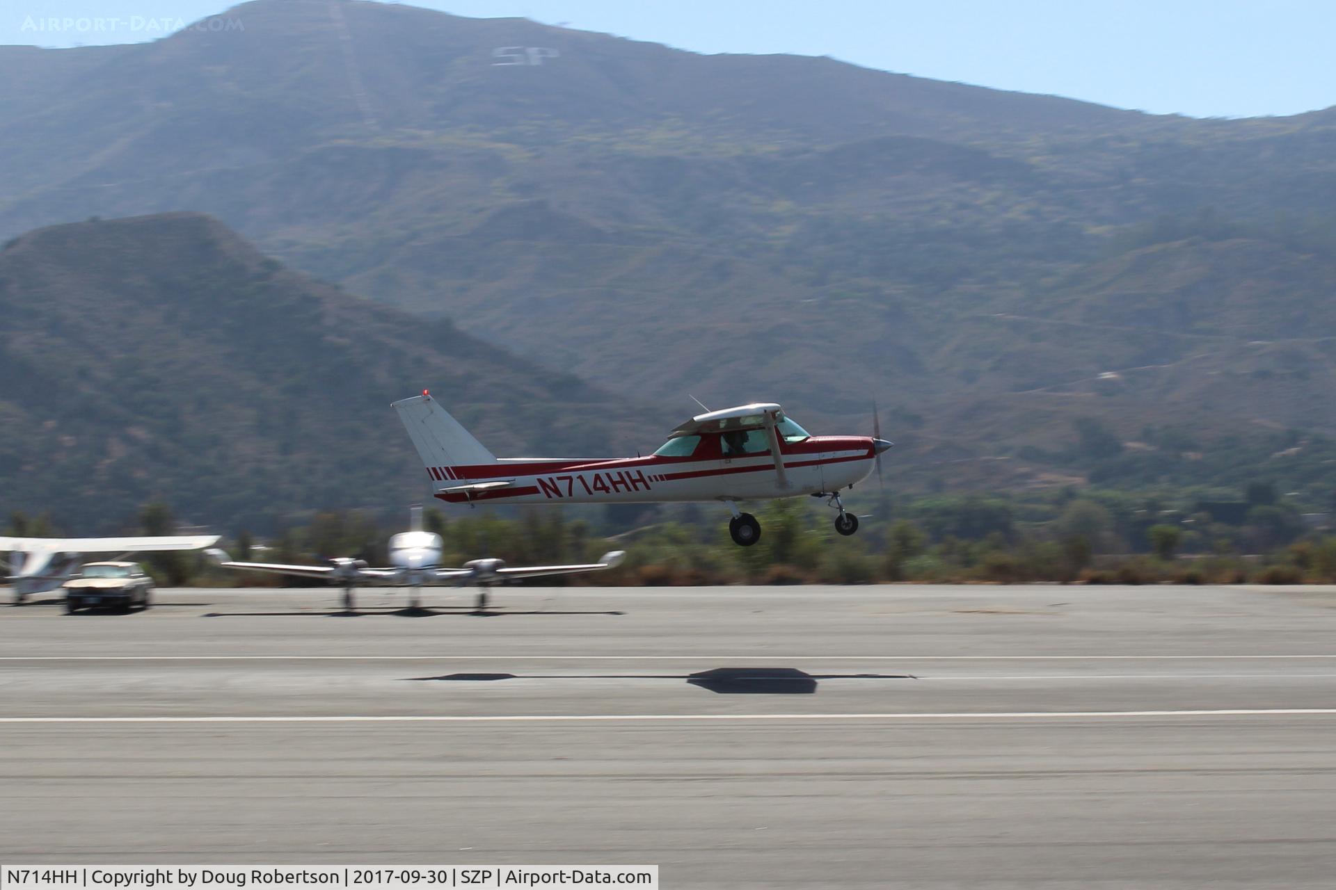 N714HH, 1977 Cessna 150M C/N 15079185, 1977 Cessna 150M,, Continental O-200 100 Hp, takeoff climb Rwy 22