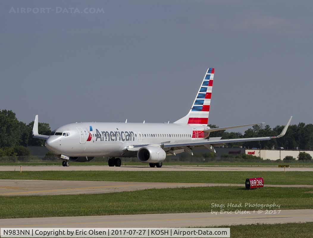 N983NN, 2015 Boeing 737-823 C/N 3337, Boeing 737 at Airventure for veteran flight to DC.