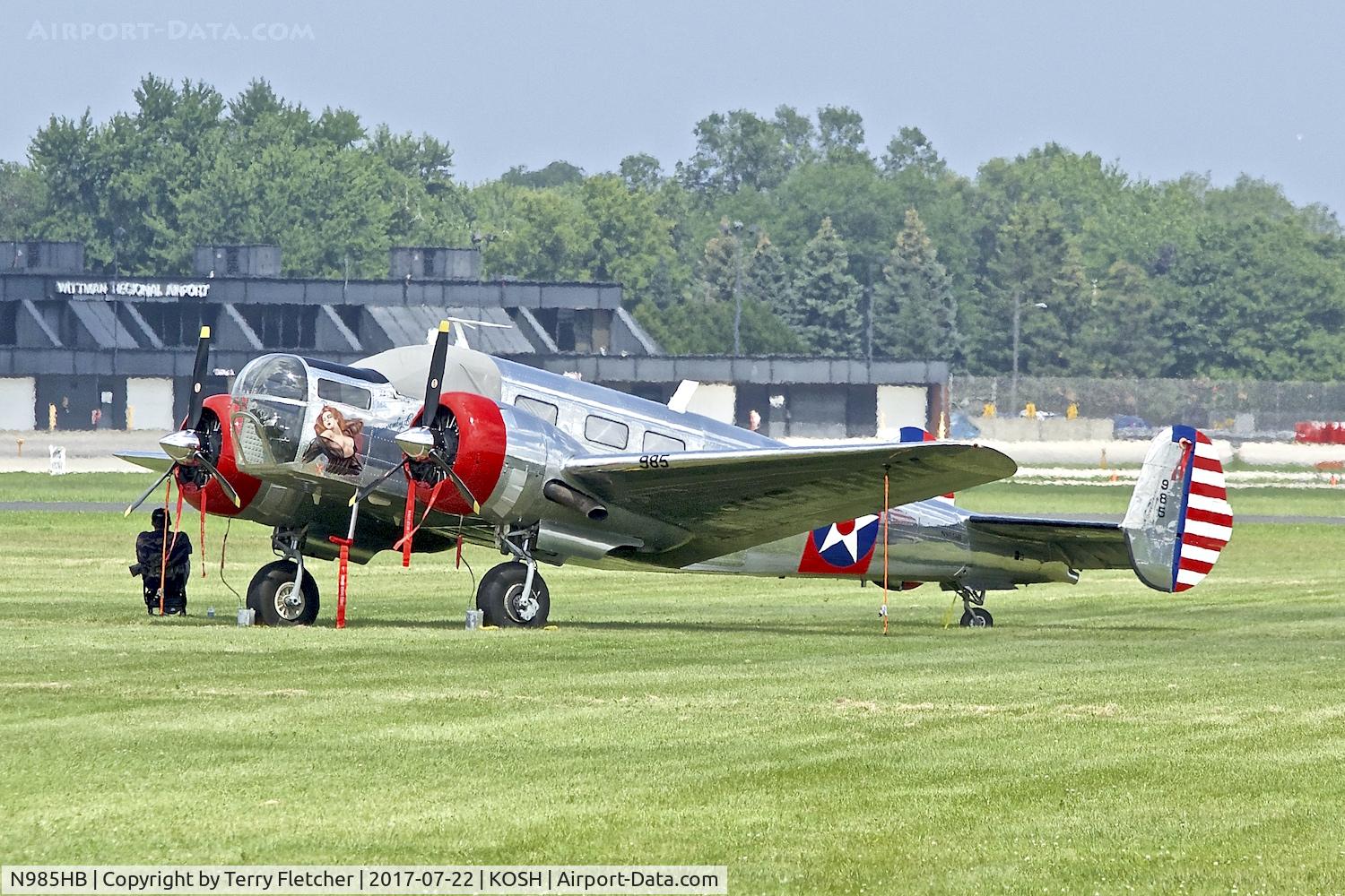 N985HB, 1942 Beech AT-11 Kansan C/N 998, At 2017 EAA AirVenture at Oshkosh
