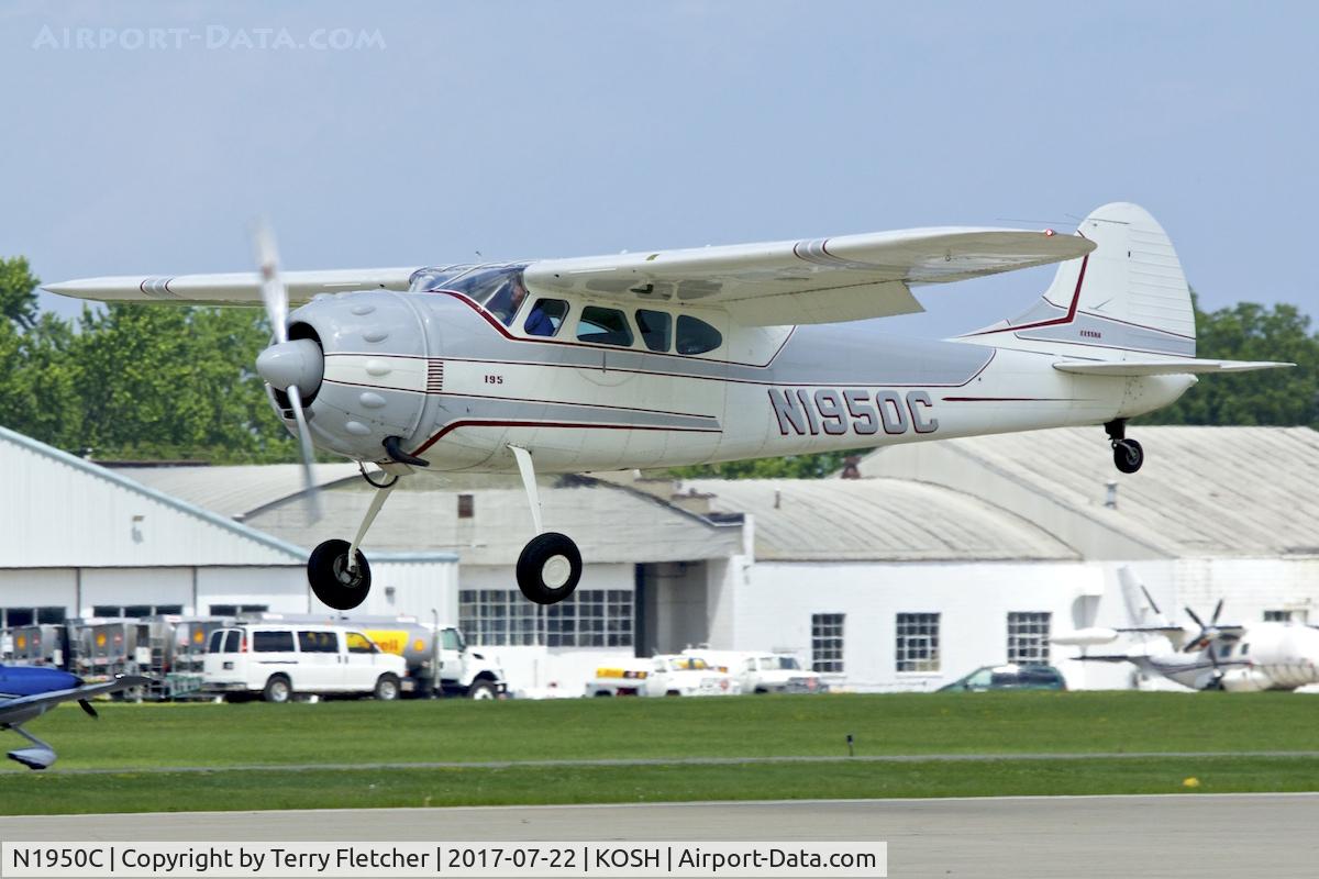 N1950C, 1954 Cessna 195B Businessliner C/N 16183, At 2017 EAA AirVenture at Oshkosh