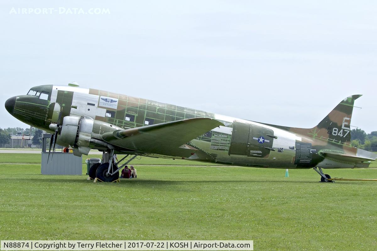 N88874, 1944 Douglas DC3C (C-47A) C/N 12693, At 2017 EAA AirVenture at Oshkosh