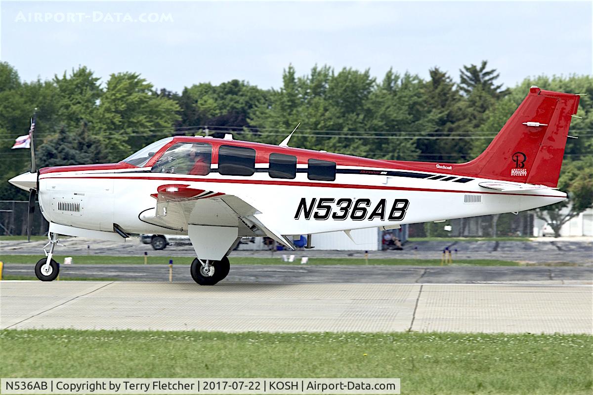 N536AB, 2017 Beech G36 Bonanza C/N E-4108, At 2017 EAA AirVenture at Oshkosh