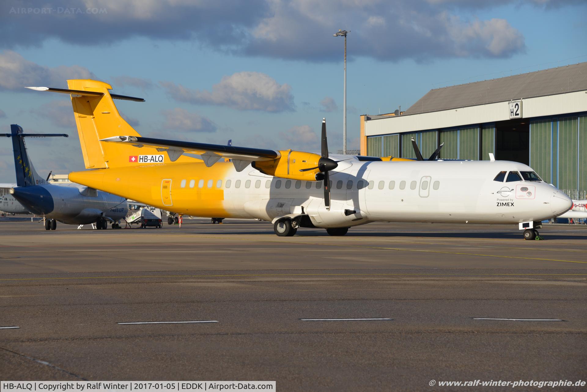 HB-ALQ, 1995 ATR 72-202(F) C/N 449, ATR 72-202(F) - C4 IMX Zimex Aviation - 449 - HB-ALQ - 05.01.2017 - CGN