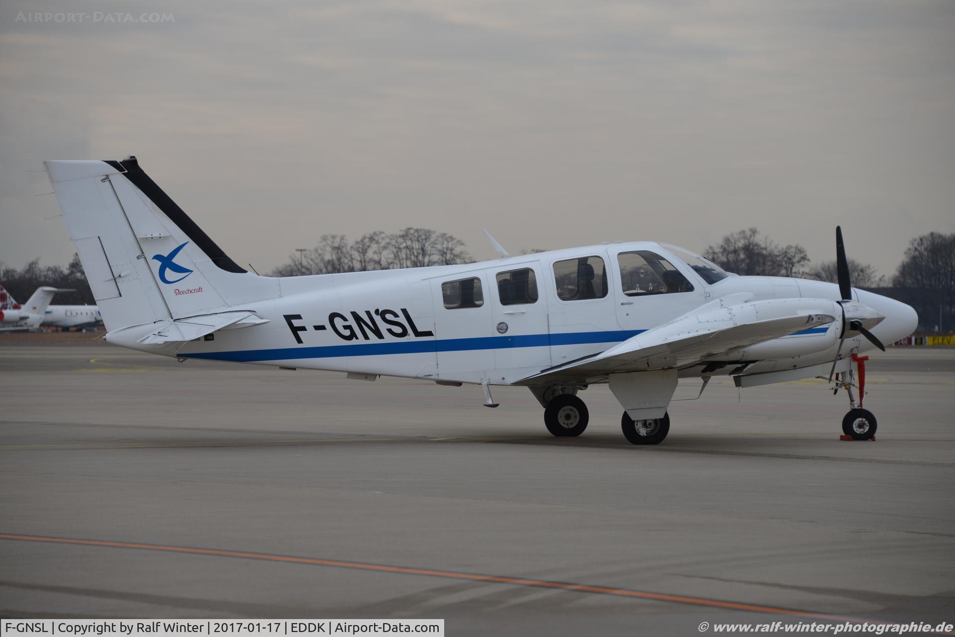 F-GNSL, 2001 Beech 58 Baron C/N TH-2006, Beech 58 Baron - SFA Ecole Nationale De L'Aviation Civile ENAC - TH2006 - F-GNSL - 17.01.2017 - CGN