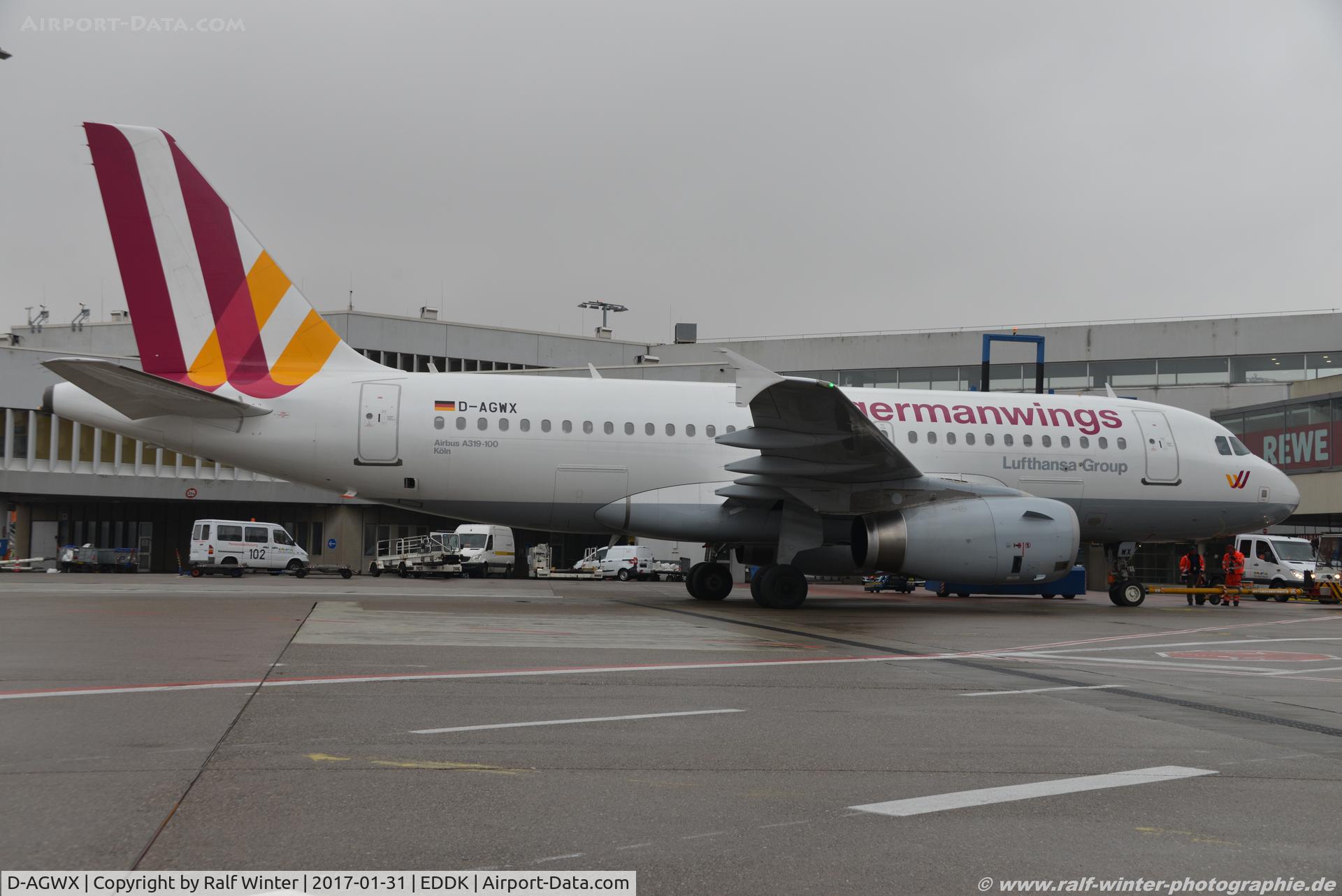 D-AGWX, 2013 Airbus A319-132 C/N 5569, Airbus A319-132 - 4U GWI Germanwings 'Köln' - 5569 - D-AGWX - 31.01.2017 - CGN
