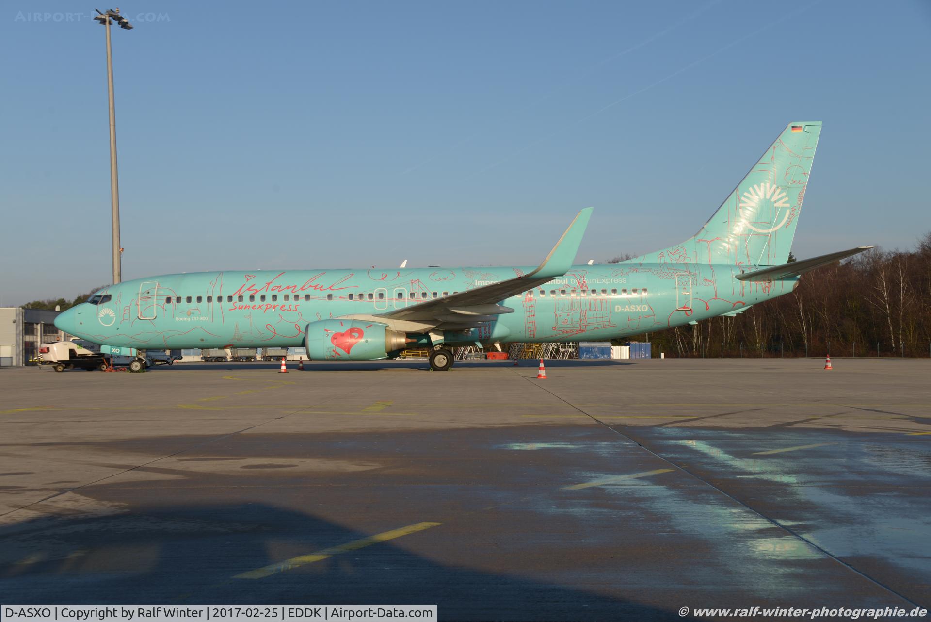 D-ASXO, 2008 Boeing 737-8HX C/N 29649, Boeing 737-8HX(W) - XG SXD SunExpress Germany 'Istanbul Livery' - 29649 - D-ASXO - 25.02.2017 - CGN