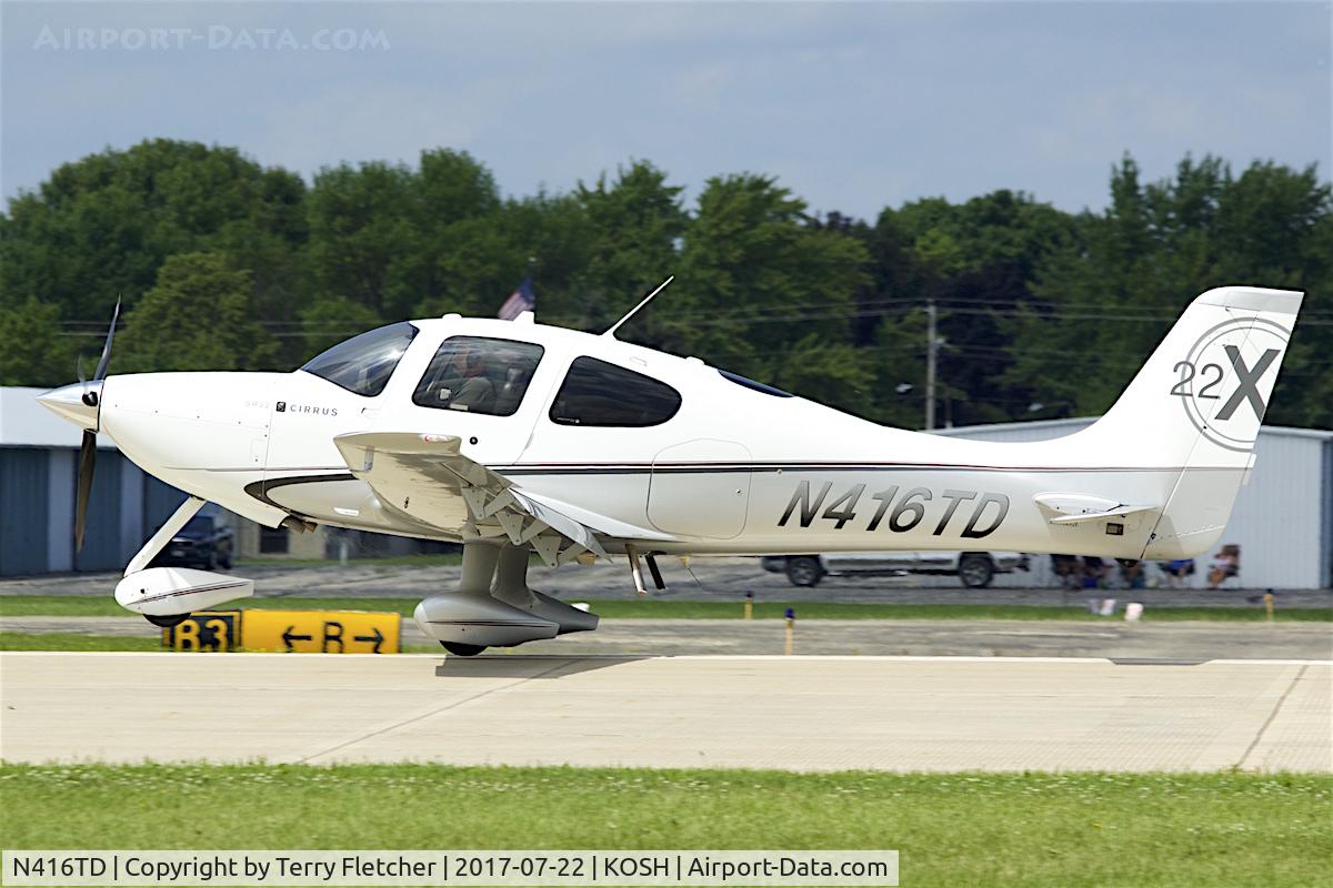 N416TD, Cirrus SR22X C/N 3398, At 2017 EAA AirVenture at Oshkosh