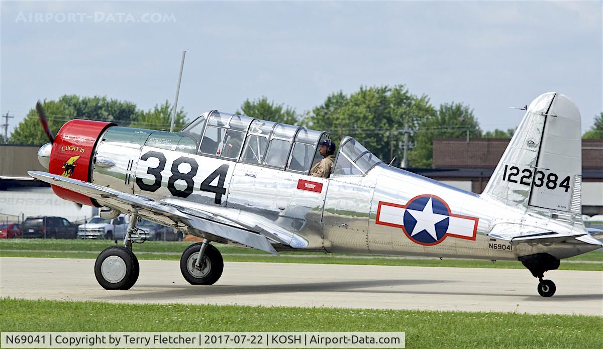 N69041, 1942 Consolidated Vultee BT-13A C/N 6462, At 2017 EAA AirVenture at Oshkosh