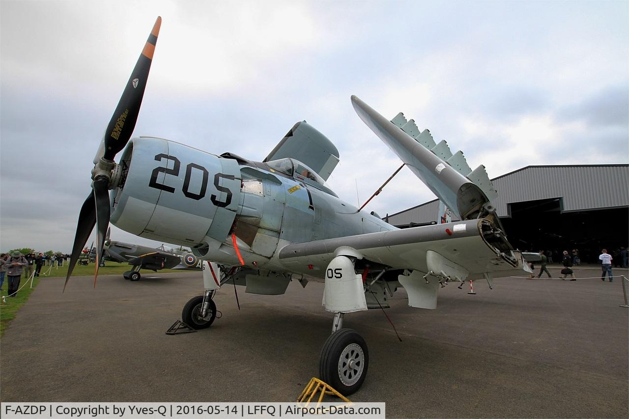 F-AZDP, Douglas AD-4N Skyraider C/N 7449, Douglas AD-4NA Skyraider, Static display, La Ferté-Alais (LFFQ) Air show 2016