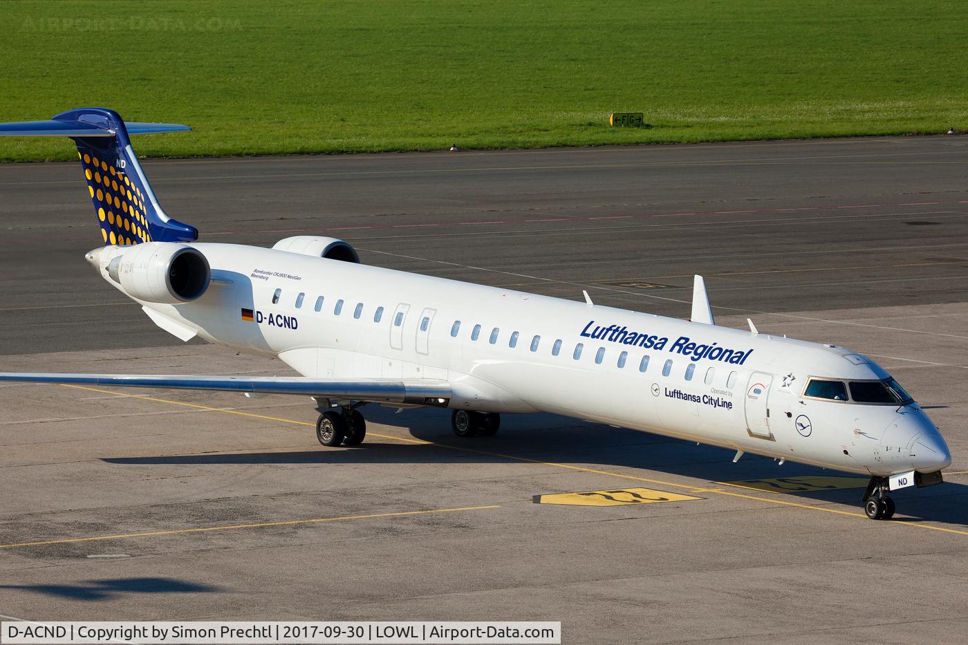 D-ACND, 2009 Bombardier CRJ-701 (CL-600-2C10) Regional Jet C/N 15238, D-ACND @ Linz Airport