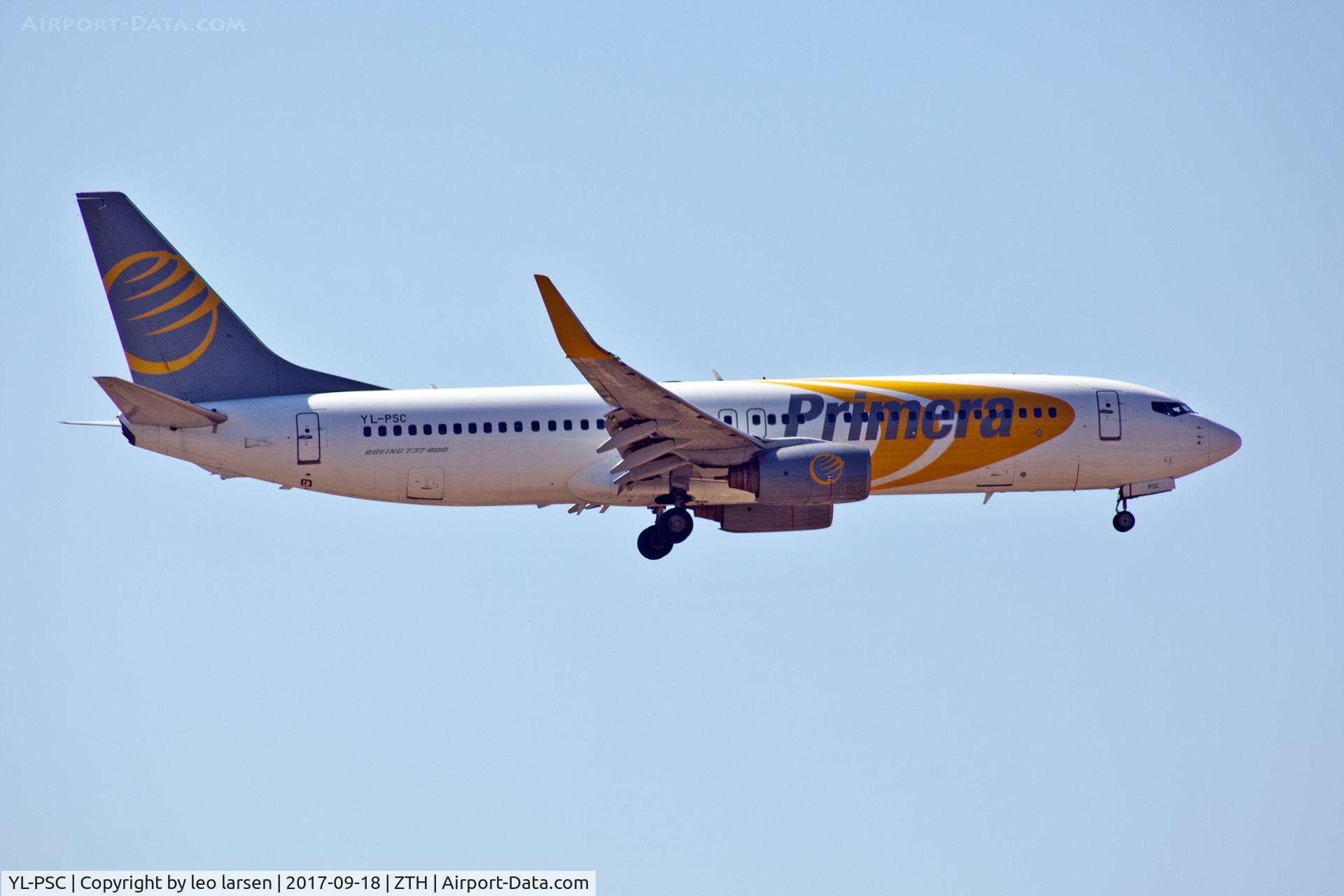 YL-PSC, 2002 Boeing 737-86N C/N 33419, Zakynthos 18.9.2017