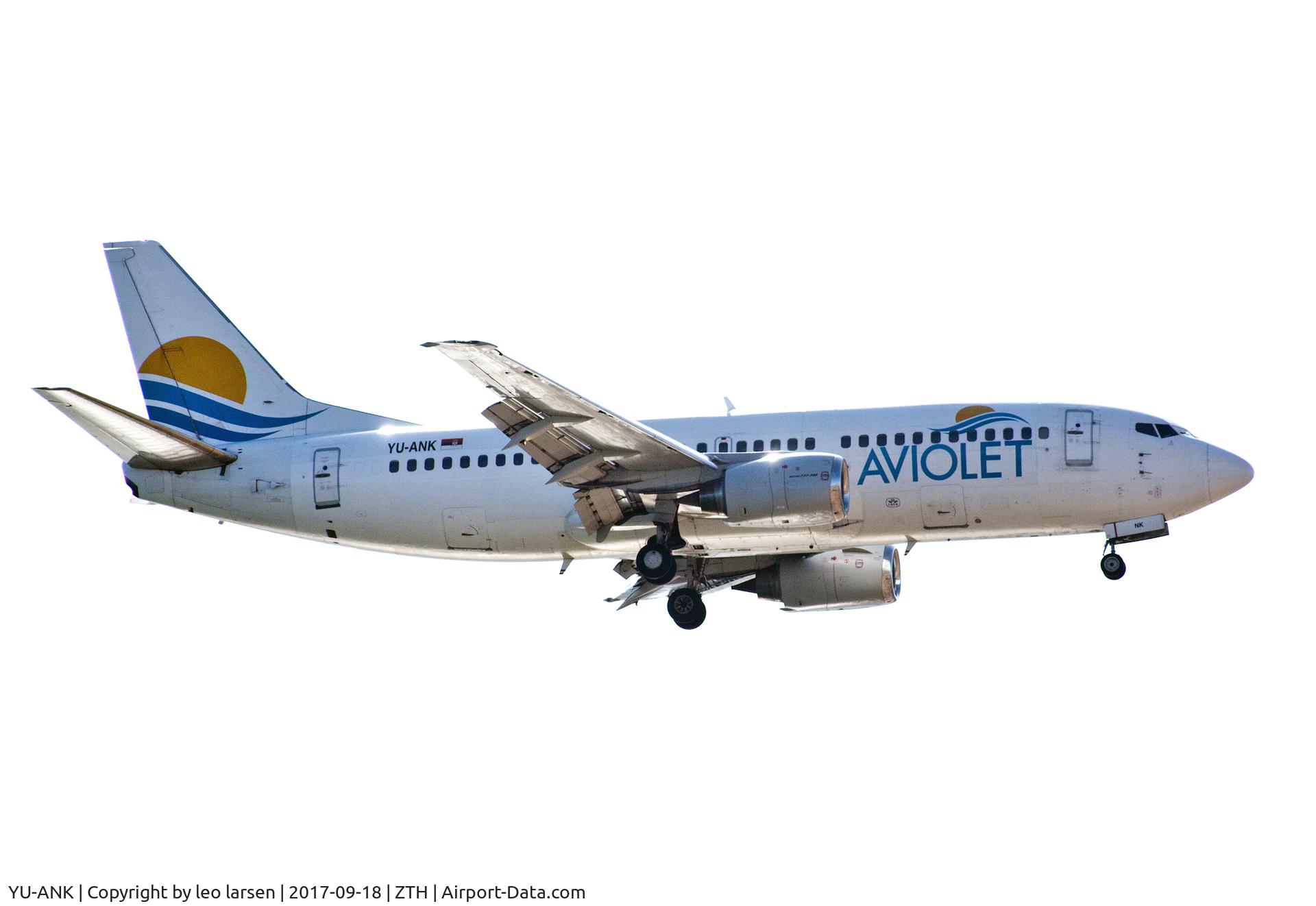 YU-ANK, 1986 Boeing 737-3H9 C/N 23715/1310, Zakynthos 18.9.2017