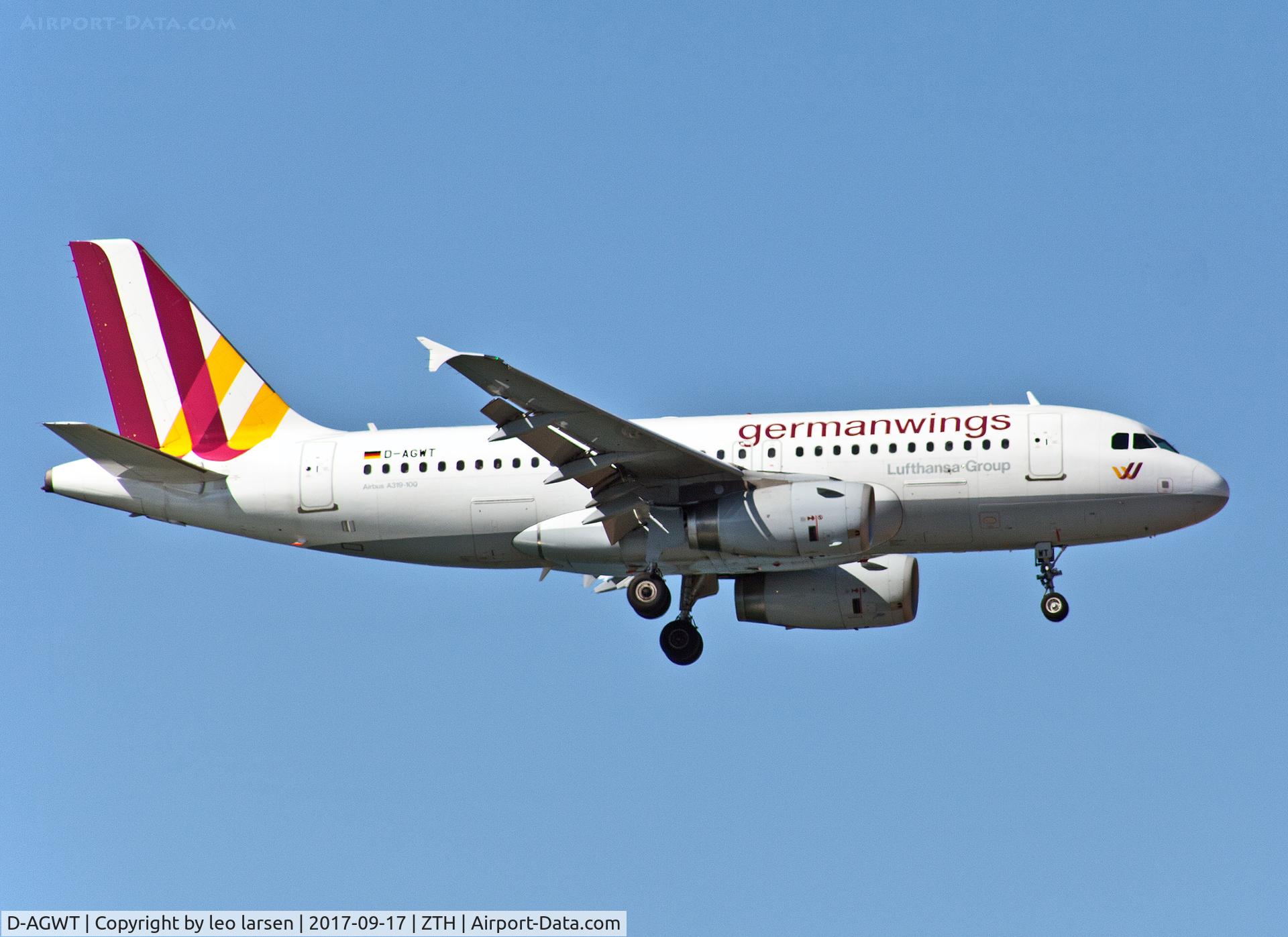 D-AGWT, 2012 Airbus A319-132 C/N 5043, Zakynthos 17.9.2017