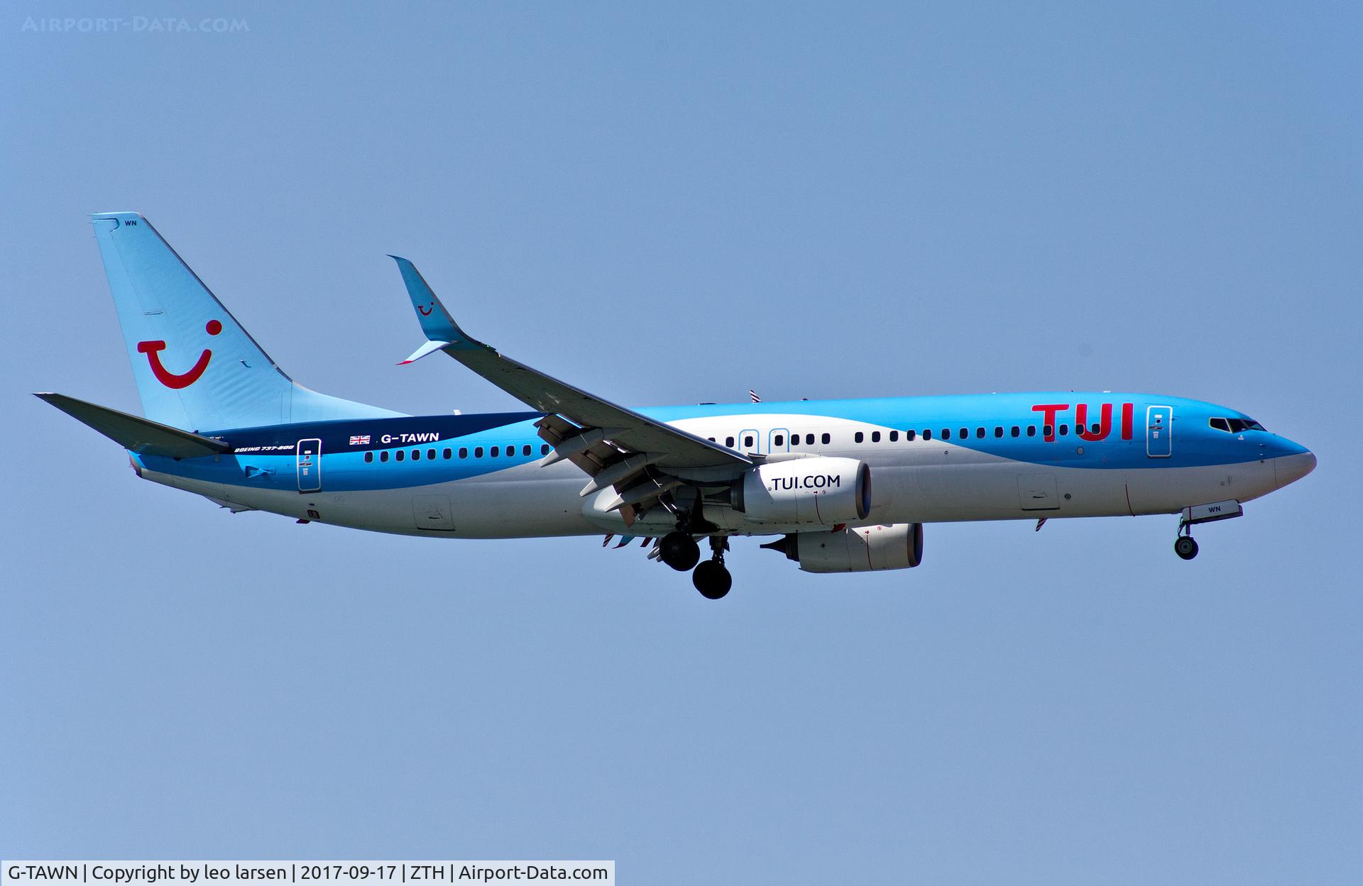 G-TAWN, 2013 Boeing 737-8K5 C/N 37251, Zakynthos 17.9.2017 app to R-34