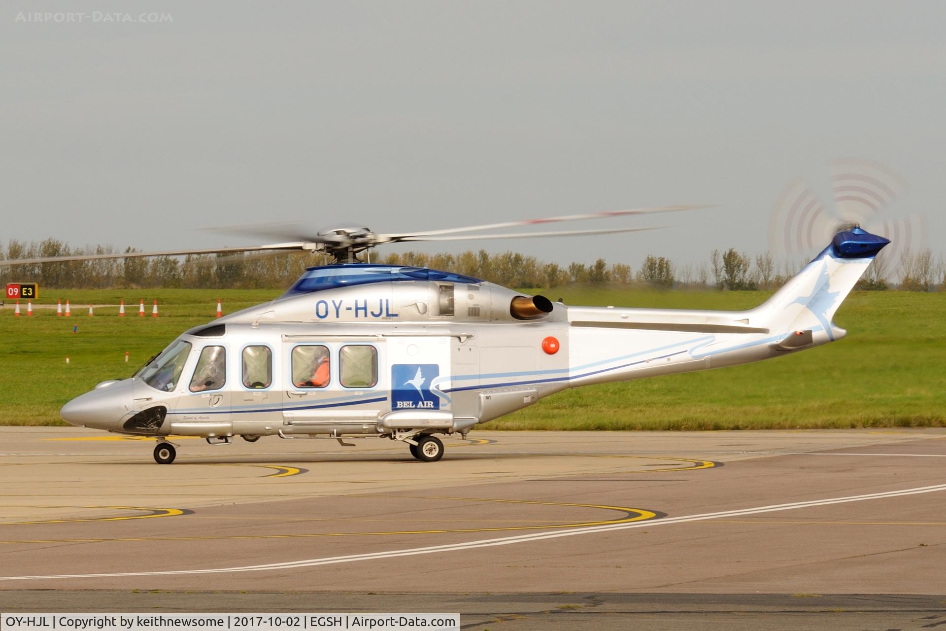 OY-HJL, 2009 AgustaWestland AW-139 C/N 31245, Nice return visitor.