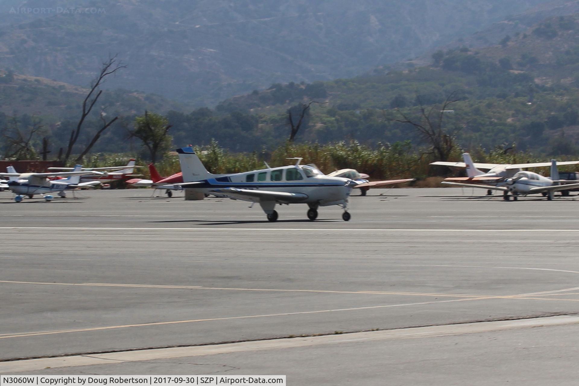 N3060W, 1973 Beech A36 Bonanza 36 C/N E-488, 1973 Beech A36 BONANZA, Continental IO-520-B 285 Hp, takeoff roll Rwy 22