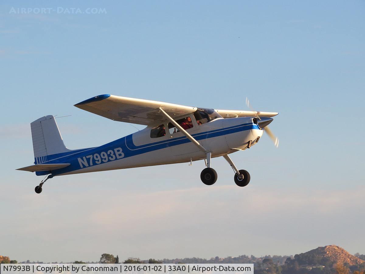 N7993B, 1957 Cessna 172 C/N 29793, Take off