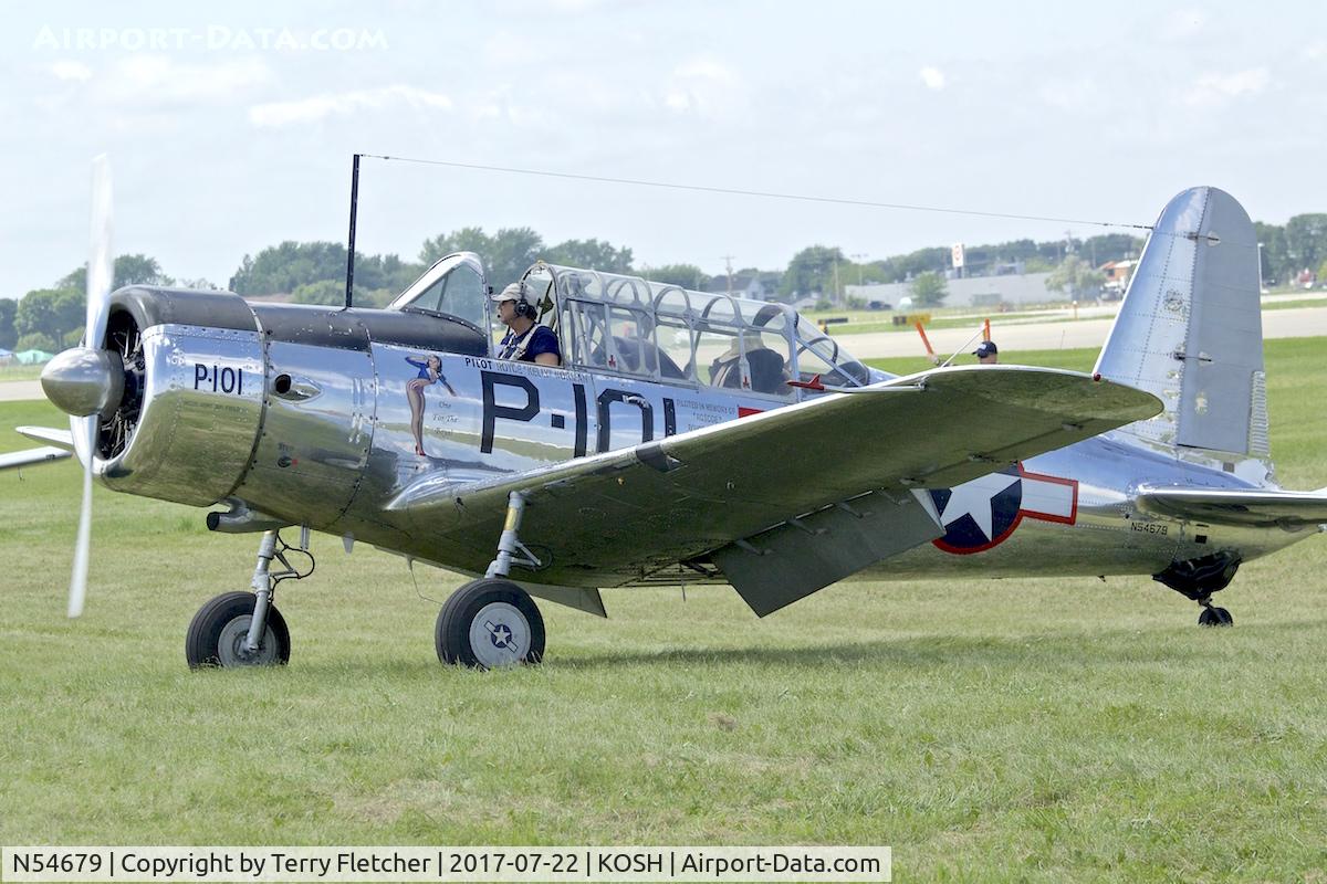 N54679, 1941 Consolidated Vultee BT-13A C/N 2990, At 2017 EAA AirVenture at Oshkosh