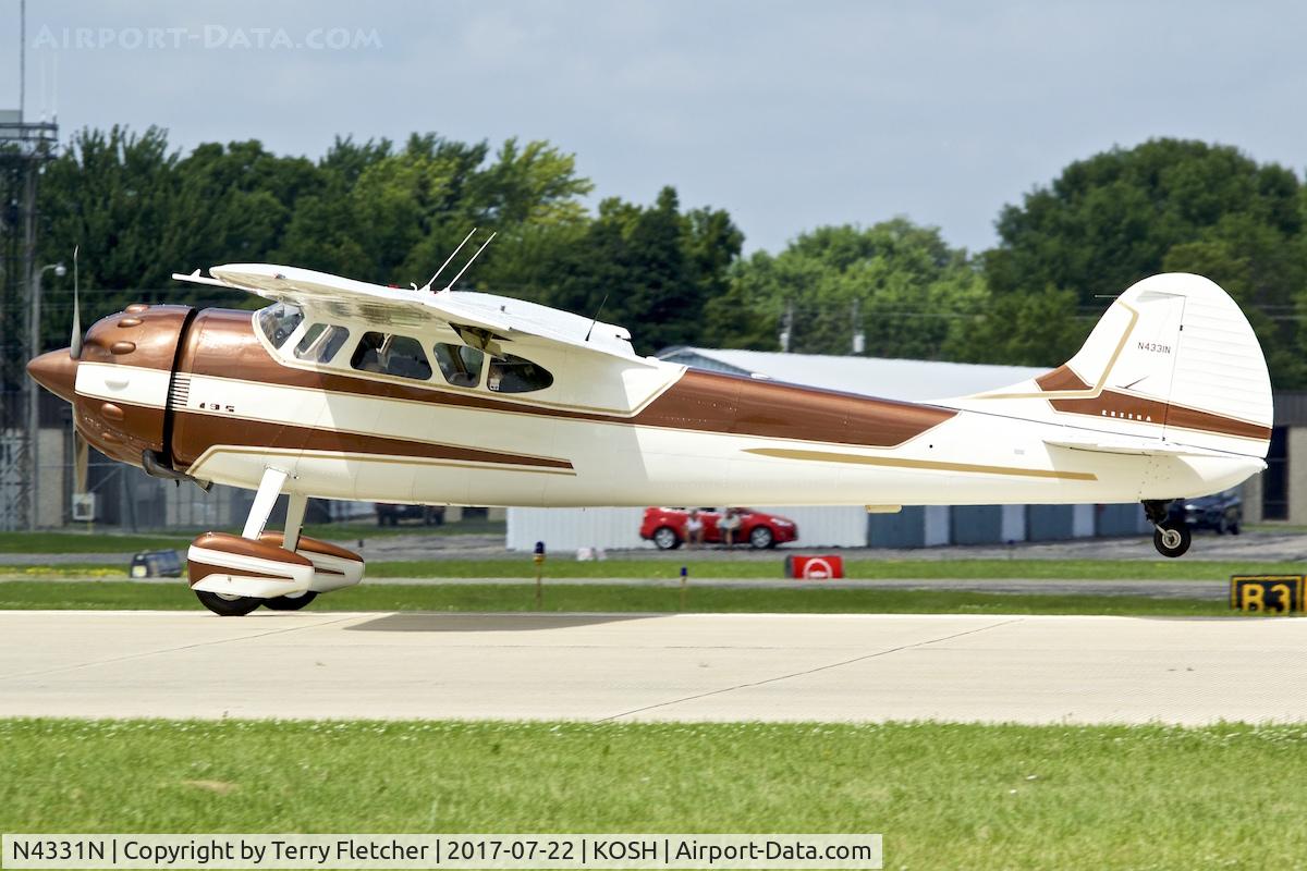 N4331N, 1947 Cessna 195 C/N 7078, At 2017 EAA AirVenture at Oshkosh