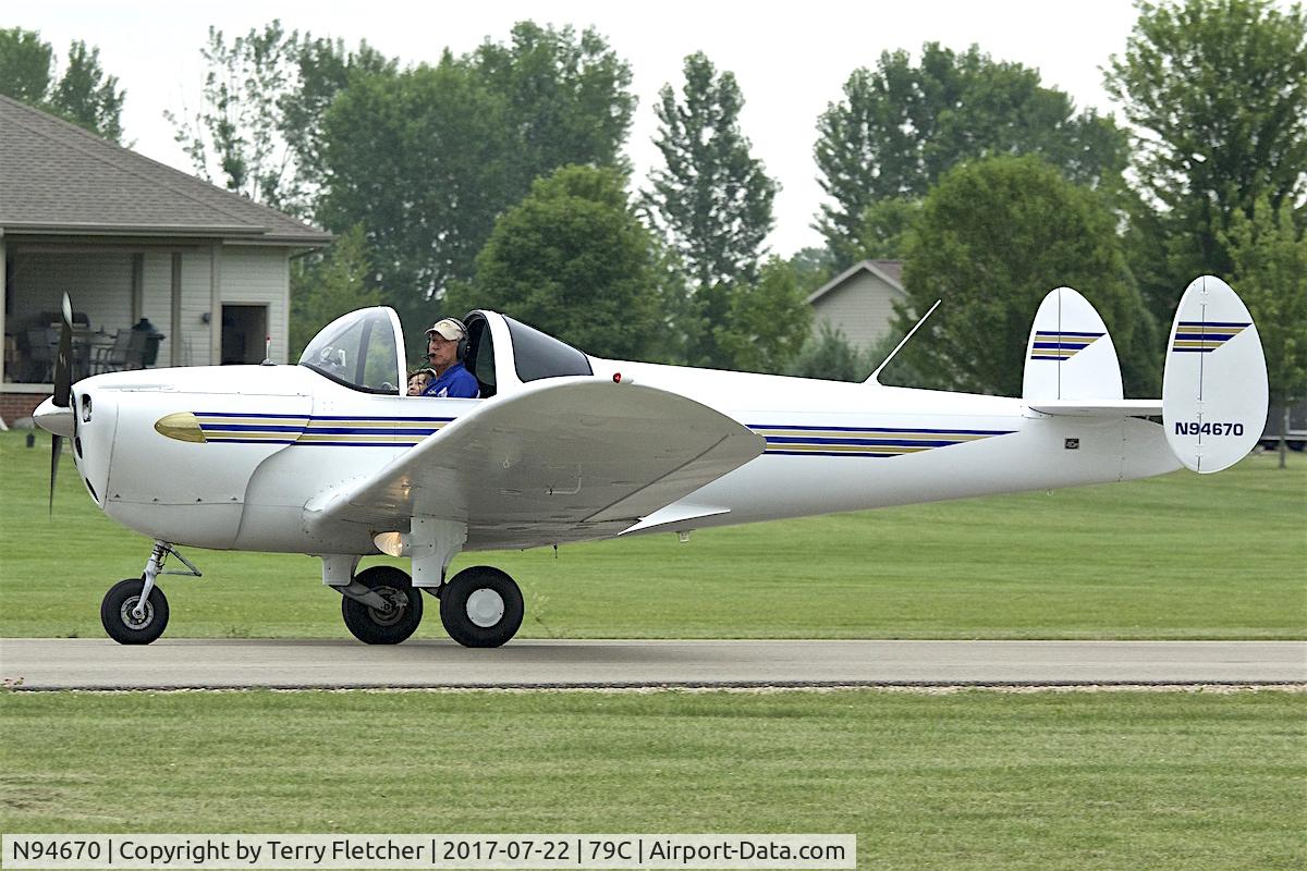 N94670, 1947 Erco 415CD Ercoupe C/N 4781, At Brennand Airport , Wisconsin