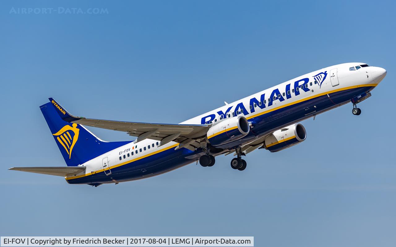 EI-FOV, 2016 Boeing 737-8AS C/N 44725, departure from Malaga
