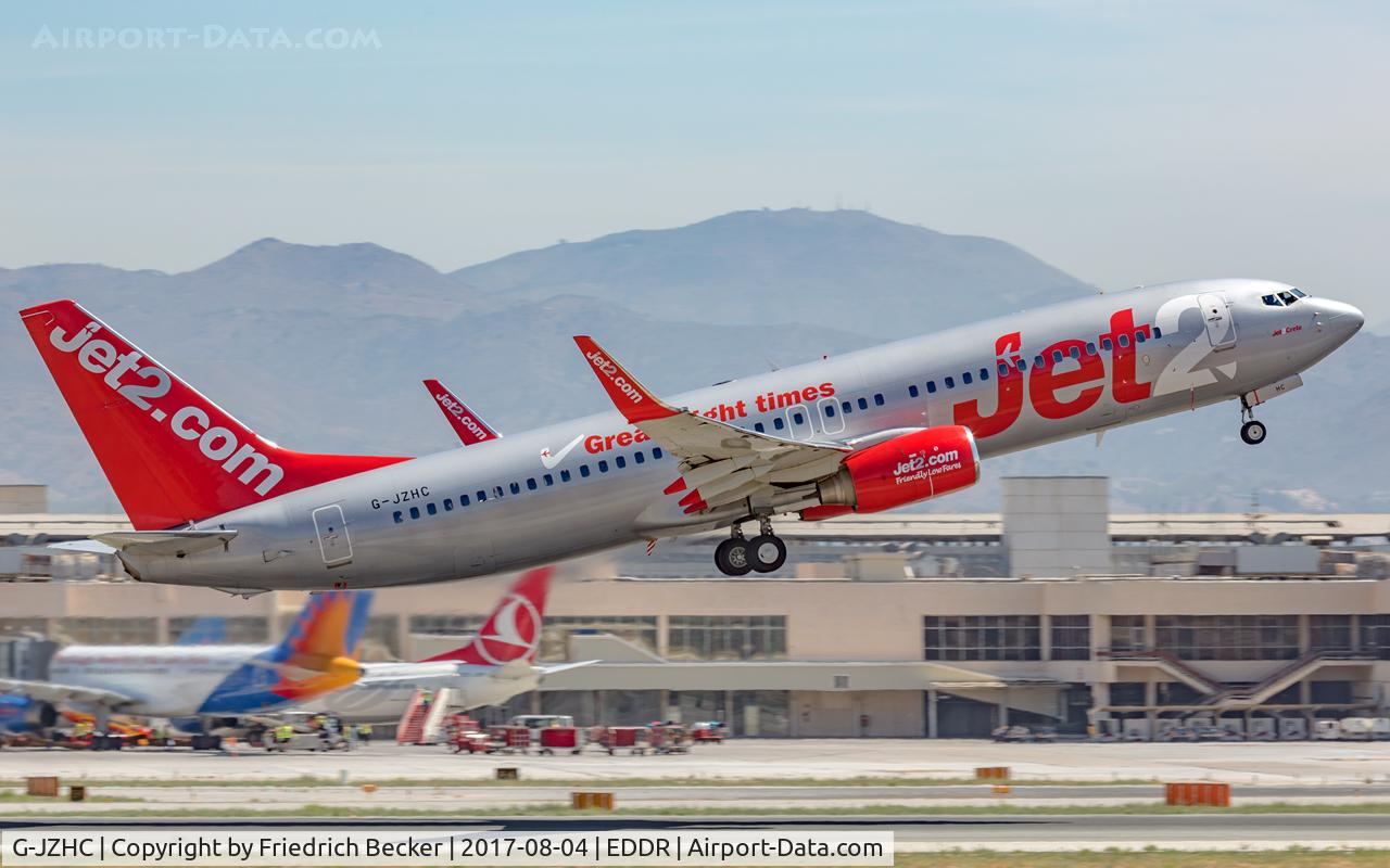 G-JZHC, 2000 Boeing 737-8K5 C/N 30593, departure from Malaga