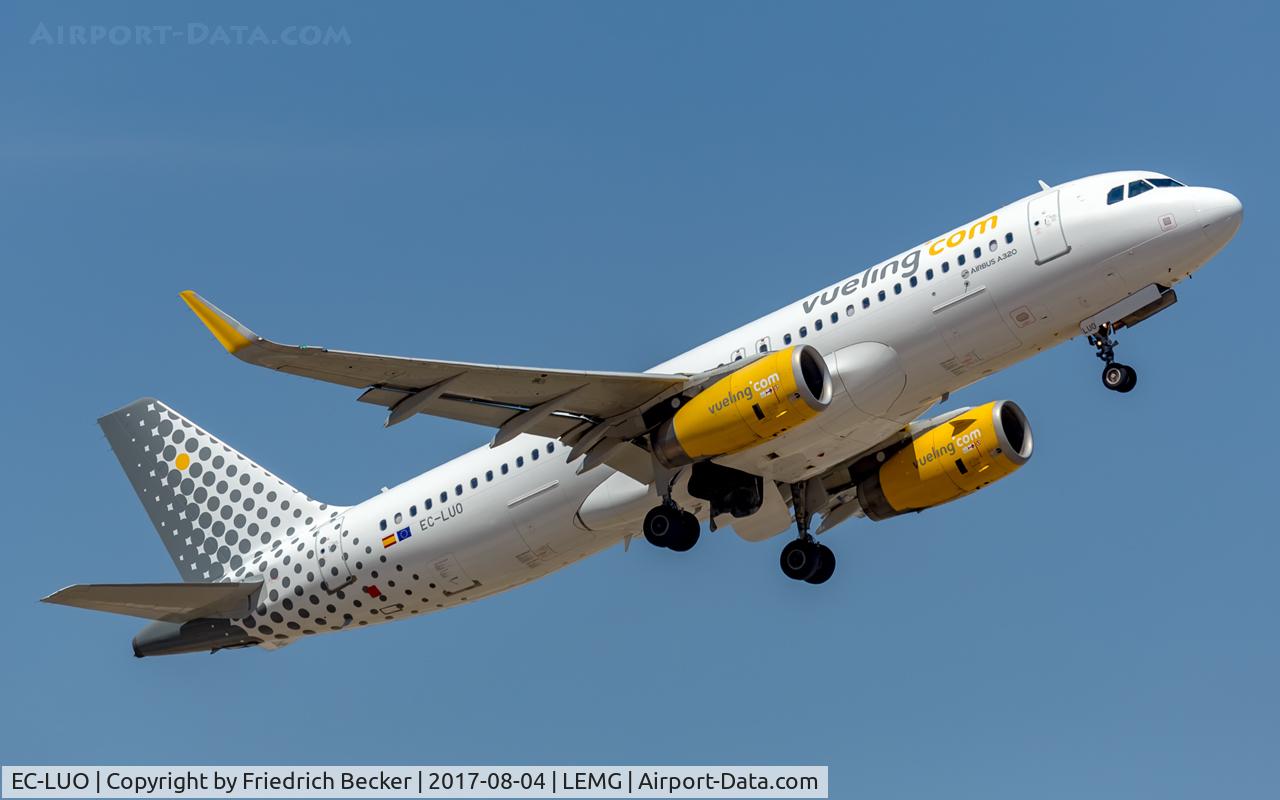 EC-LUO, 2013 Airbus A320-232 C/N 5530, departure from Malaga