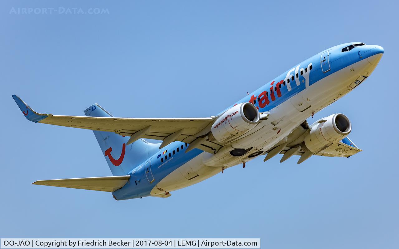 OO-JAO, 2008 Boeing 737-7K5 C/N 35141, departure from Malaga