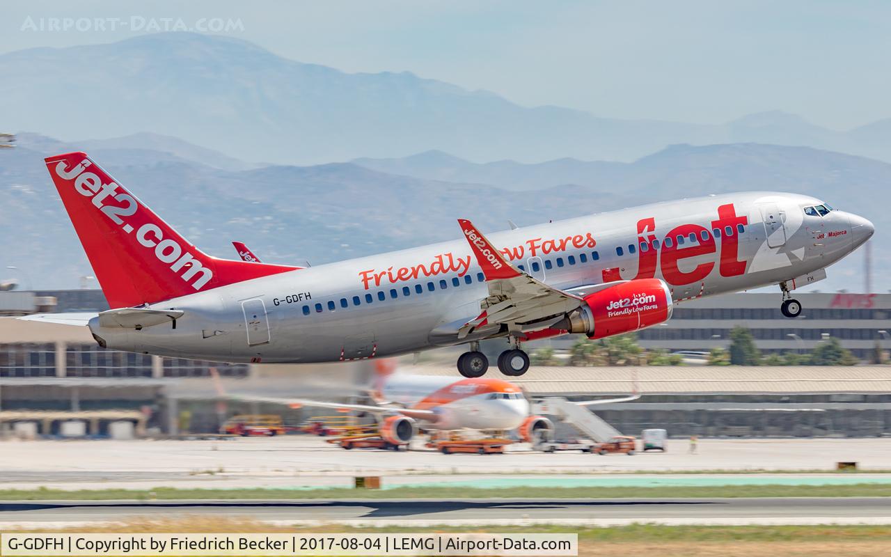 G-GDFH, 1993 Boeing 737-3Y5 C/N 25615, departure from Malaga