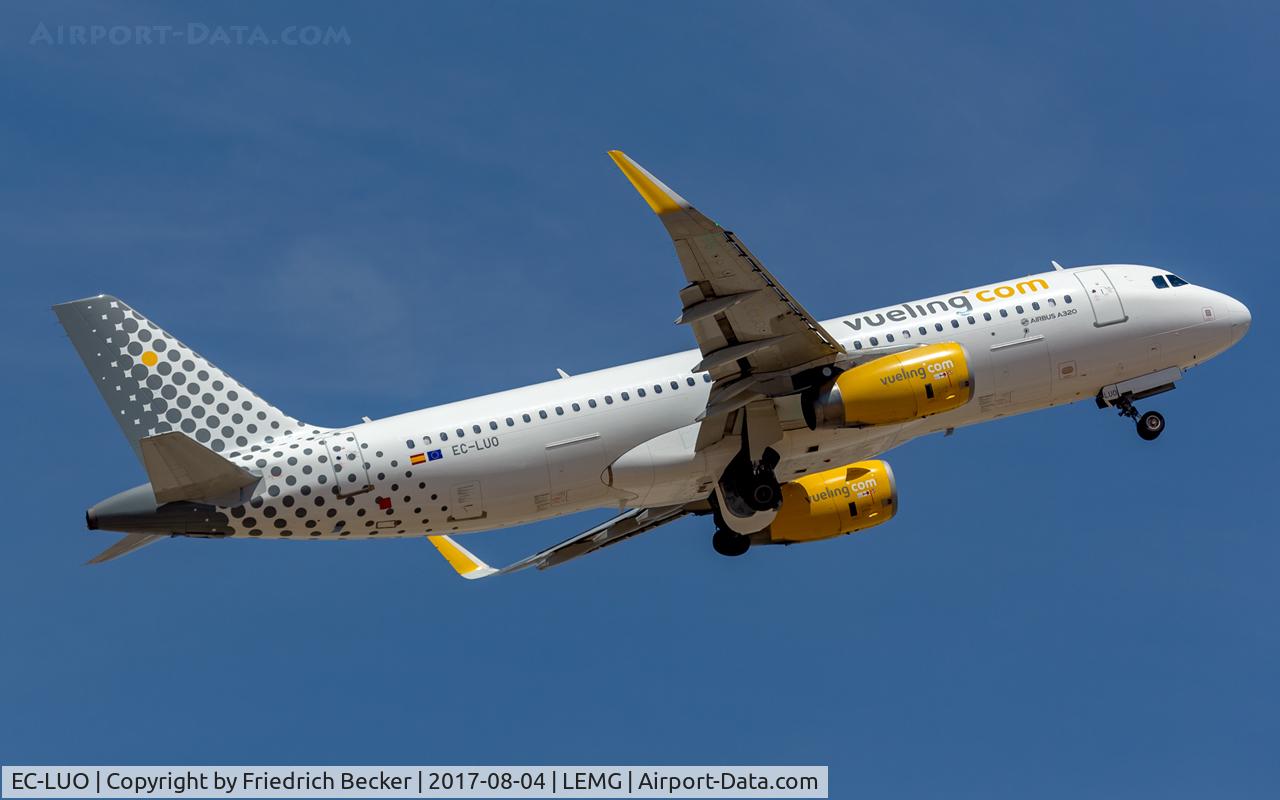 EC-LUO, 2013 Airbus A320-232 C/N 5530, departure from Malaga