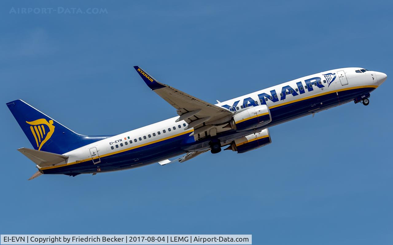 EI-EVN, 2012 Boeing 737-8AS C/N 40294, departure from Malaga