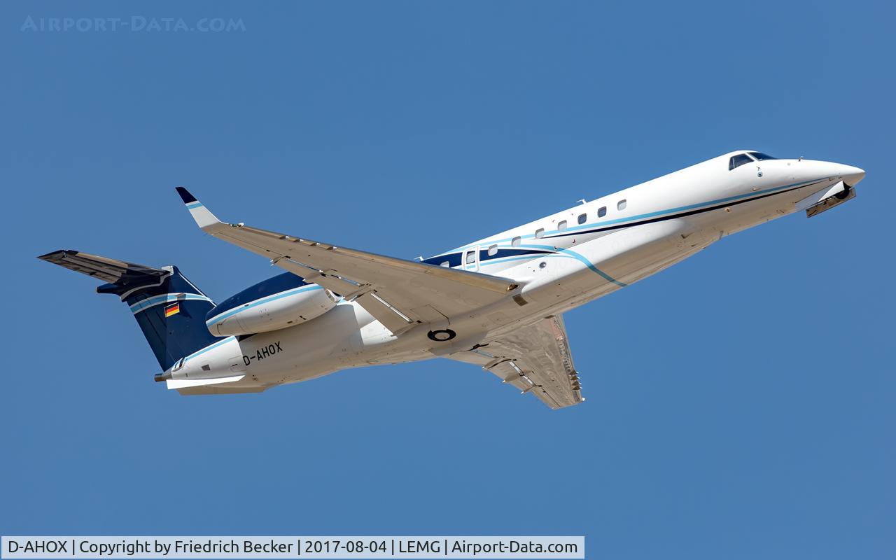 D-AHOX, 2015 Embraer EMB-135BJ Legacy 650 C/N 14501213, departure from Malaga