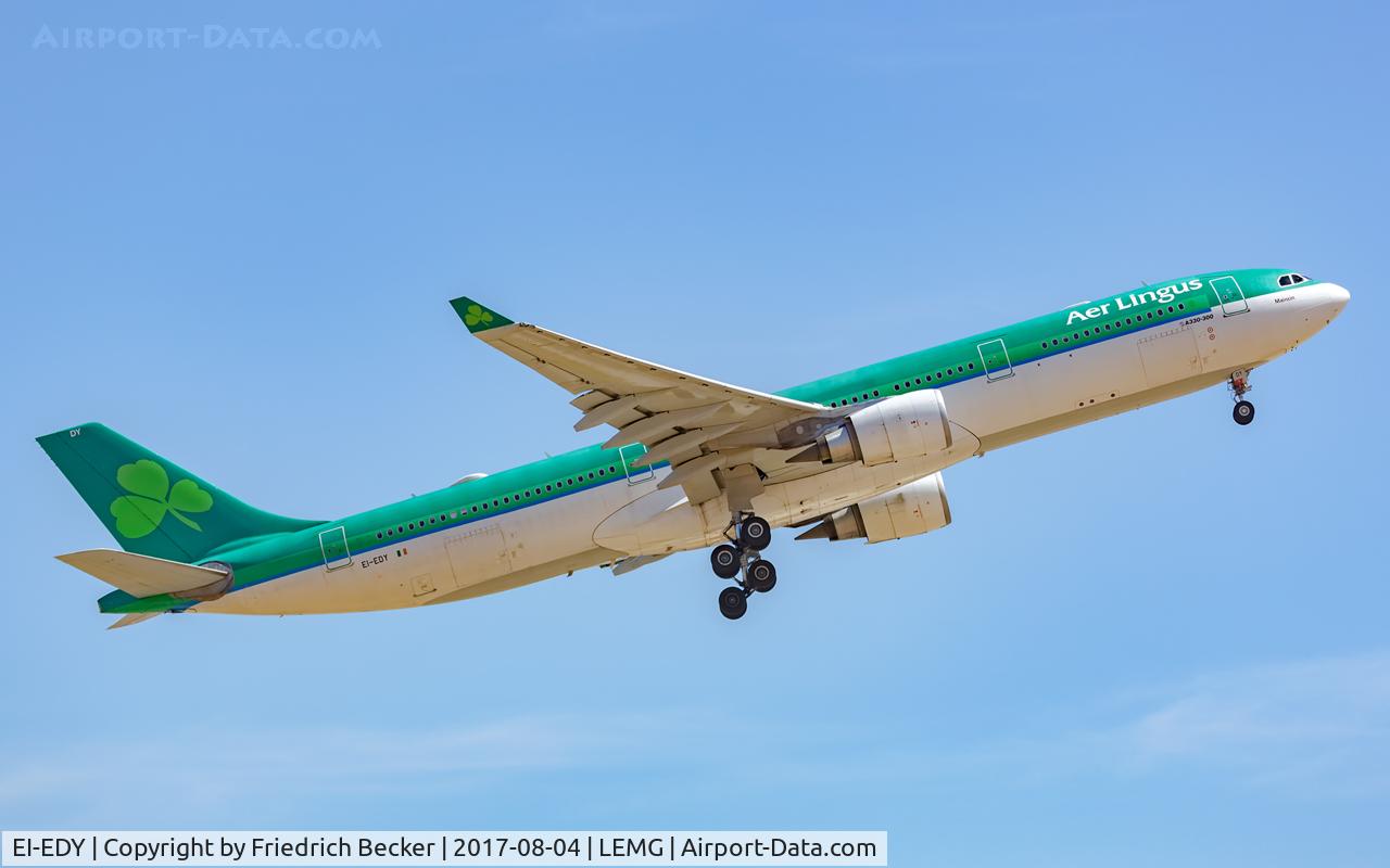 EI-EDY, 2009 Airbus A330-302 C/N 1025, departure from Malaga