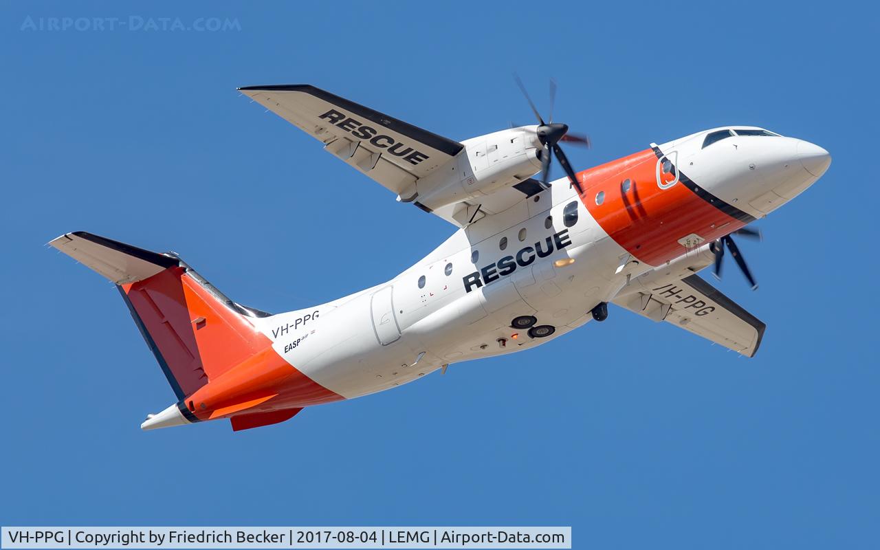 VH-PPG, 1996 Dornier 328-100 C/N 3053, departure from Malaga