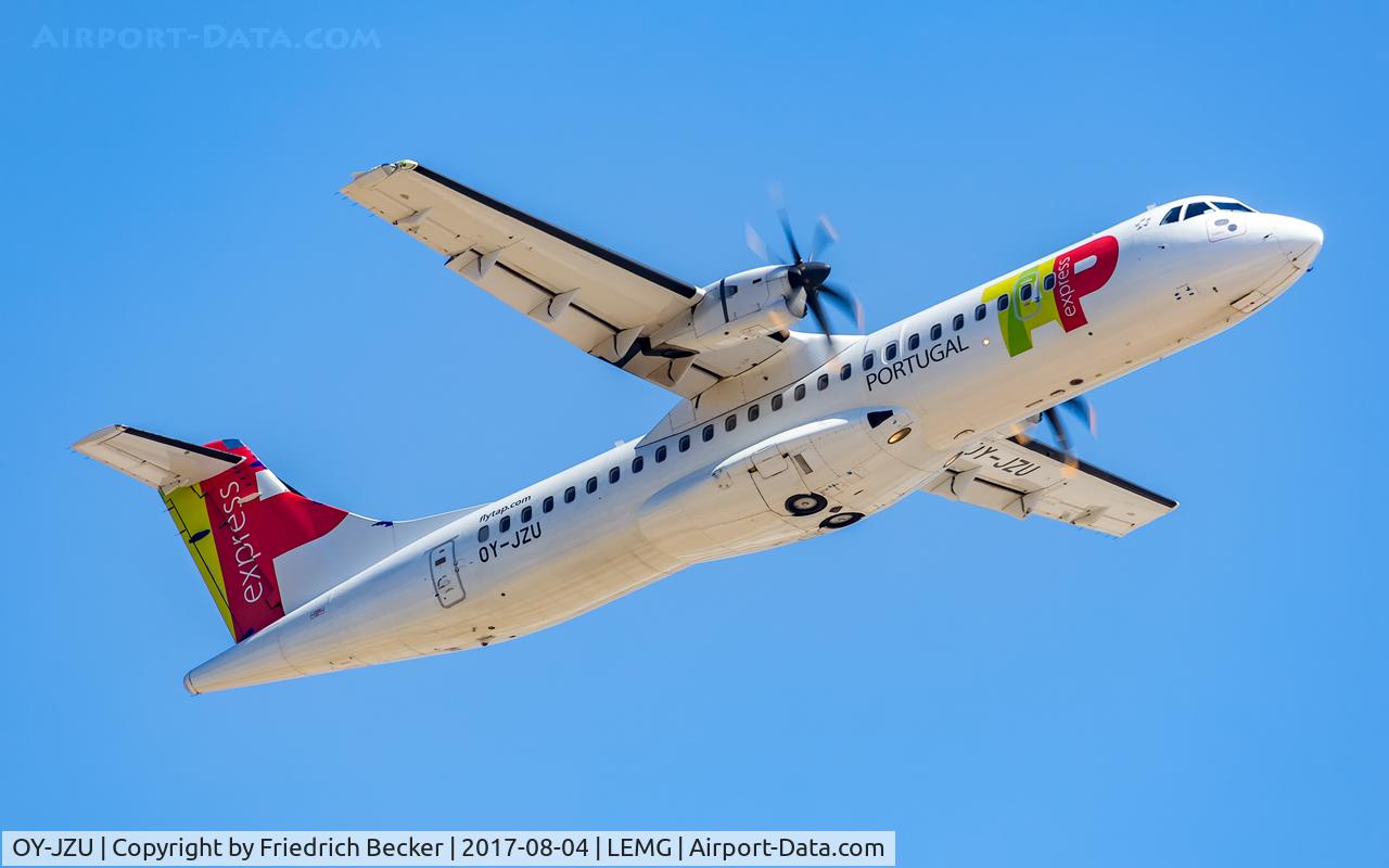OY-JZU, 2005 ATR 72-212A C/N 723, departure from Malaga