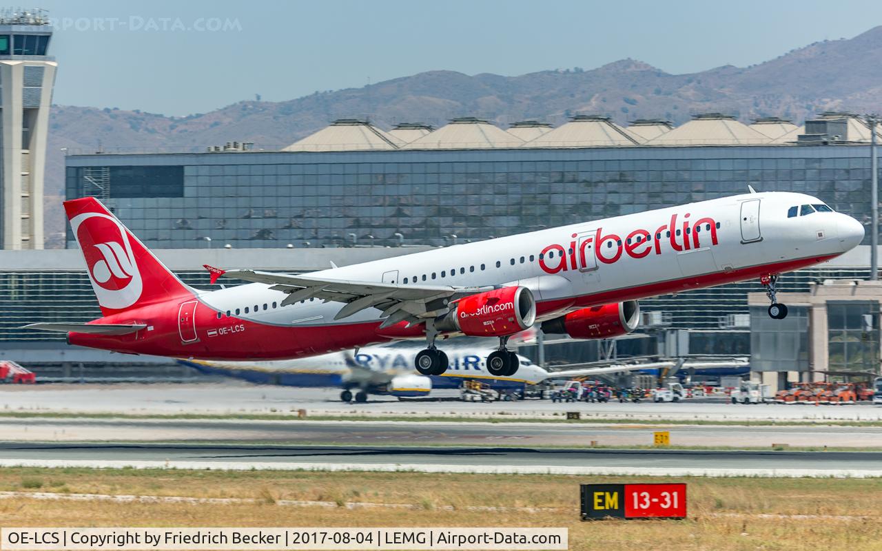OE-LCS, 2003 Airbus A321-211 C/N 1994, departure from Malaga