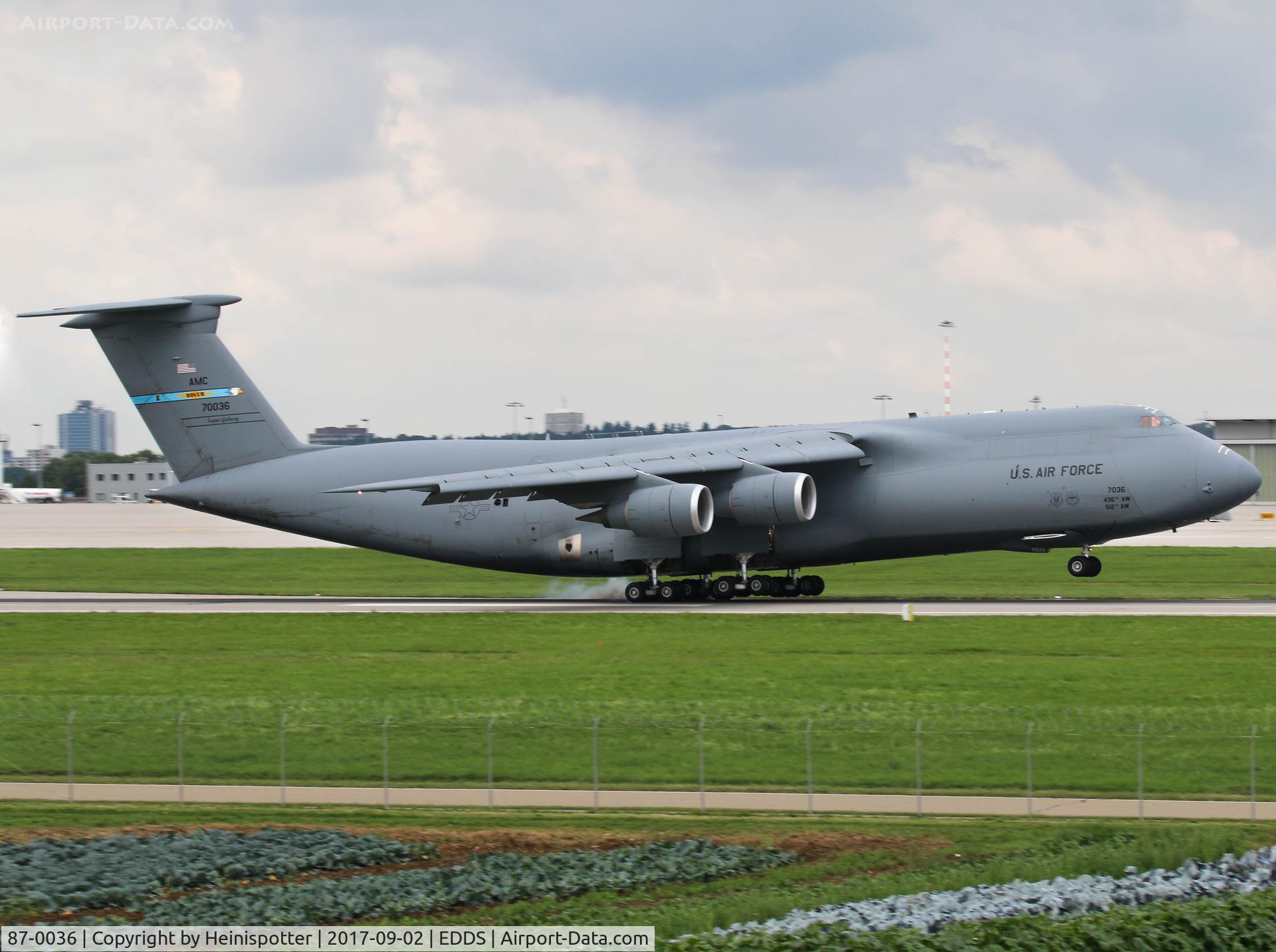87-0036, Lockheed C-5M Super Galaxy C/N 500-0122, 87-0036 at Stuttgart Airport.