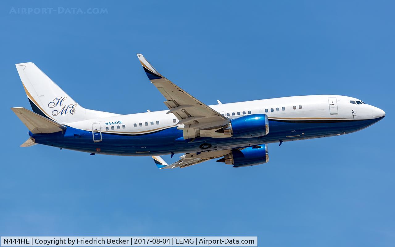 N444HE, 1987 Boeing 737-300 C/N 23800, departure from Malaga